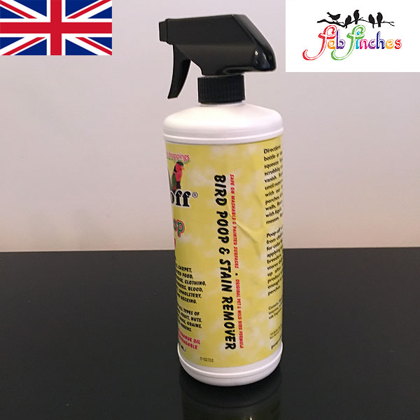 Poop Off Spray 32oz Bird Poo Remover Cage Cleaner - Fab Finches UK