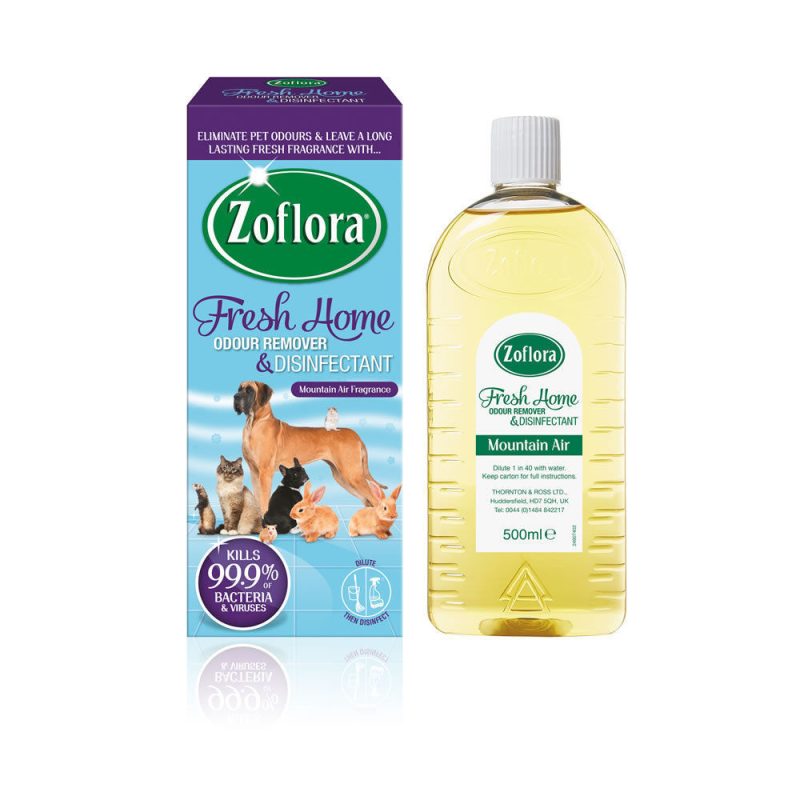 Zoflora Pet Mountain Air Fresh Home Disinfectant 500ML for Homes with Pets Odour Remover Pets Home Kennels Litter Trays Cages