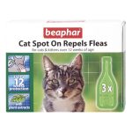 Beaphar Cat Spot On Repels Fleas - 12 weeks protection
