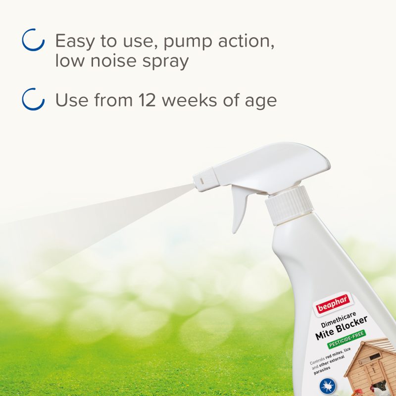 Beaphar DIMETHIcare Mite Blocker for Chickens & Aviary Birds & their Housing 500ml - Image 3